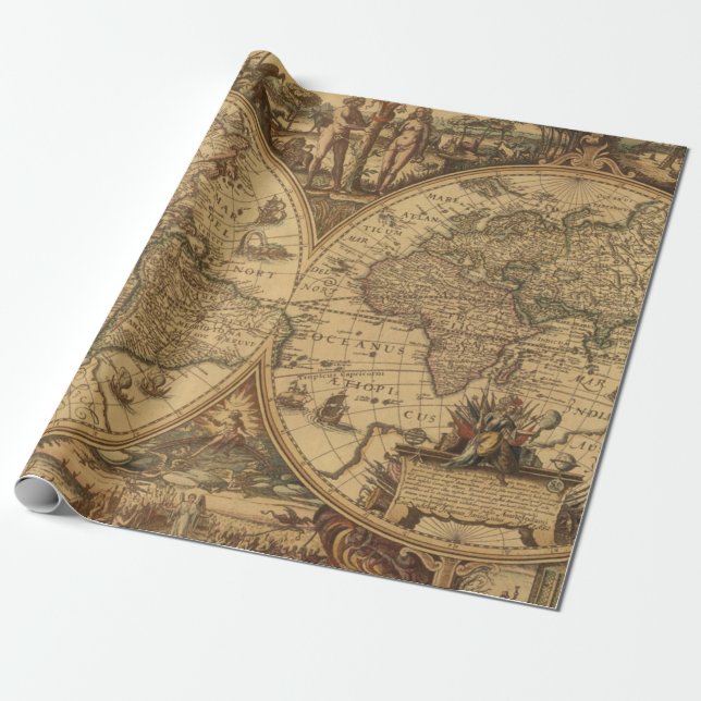 Regalo Rollo del papel de embalaje del estilo 2 de los (Desenrollado)