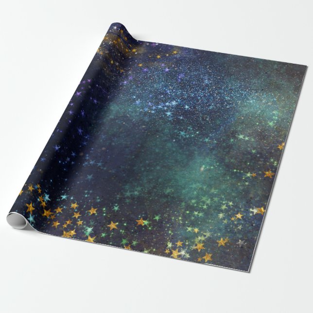 Regalo Rollo estrellado del papel de embalaje de la (Desenrollado)