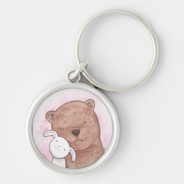 Regalo romántico del llavero del amor del oso y (Frente)