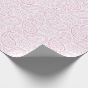 Regalo Rosa de Paisley en el papel de embalaje blanco