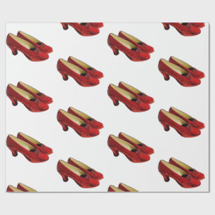 Regalo Ruby Red Slippers Zapatos Papel de ajuste para fan