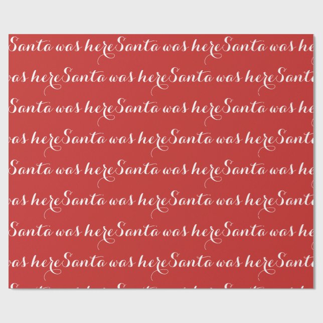 Regalo Santa estaba aquí papel de embalaje (Superficie plana)