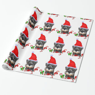 Regalo Schnauzer miniatura en papel de embalaje del gorra