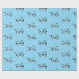 Regalo Signo de estrella Taurus Papel de ajuste Fondo azu