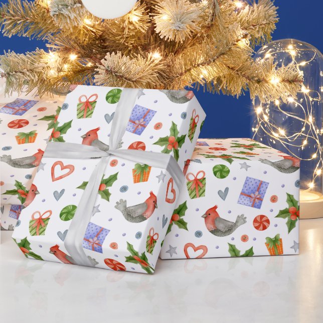 Regalo Símbolos de Navidades pequeños Papel de ajuste (Vacaciones)