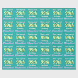 Regalo Simple 99º Papel de envolvimiento de cumpleaños
