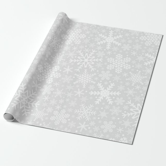 Regalo SNOWFLAKES EN PLATA | Papel de ajuste (Desenrollado)