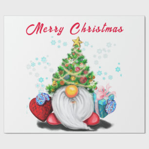 Regalo Sombrero de árbol de Navidad Gnomo con papel de re