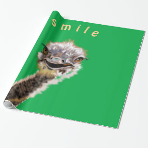 Regalo Sonrisa divertida de papel de envolvimiento de ave
