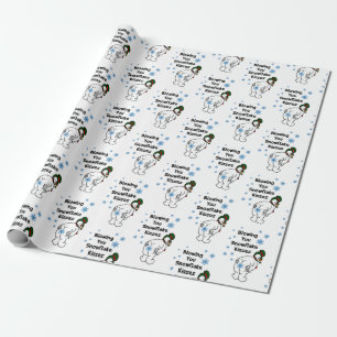 Regalo Soplándole papel de embalaje de los besos del cop