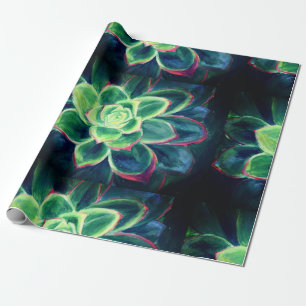 Regalo Suculento papel de envolvimiento de arte