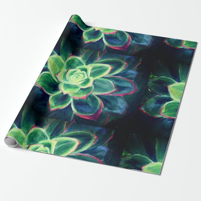 Regalo Suculento papel de envolvimiento de arte (Desenrollado)