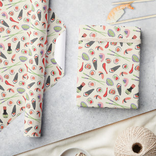 Regalo Sushi, palillos y salsa de soja Papel envuelto