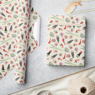 Regalo Sushi, palillos y salsa de soja Papel envuelto