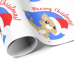 Regalo Tan Meowy Navidades Papel de envolvimiento de Kitt