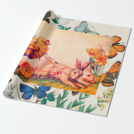 REGALO TARJETA DE PASCUA RETRO PERSONALIZADA CON PAPEL DE