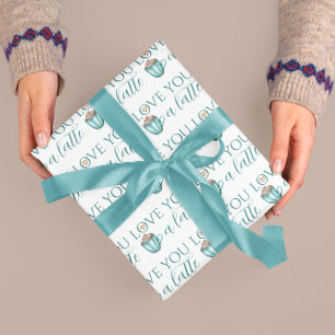 Regalo Te Amo Un Papel De Envoltura Latte