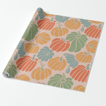 Temporada de otoño del patrón de papel de envolvim