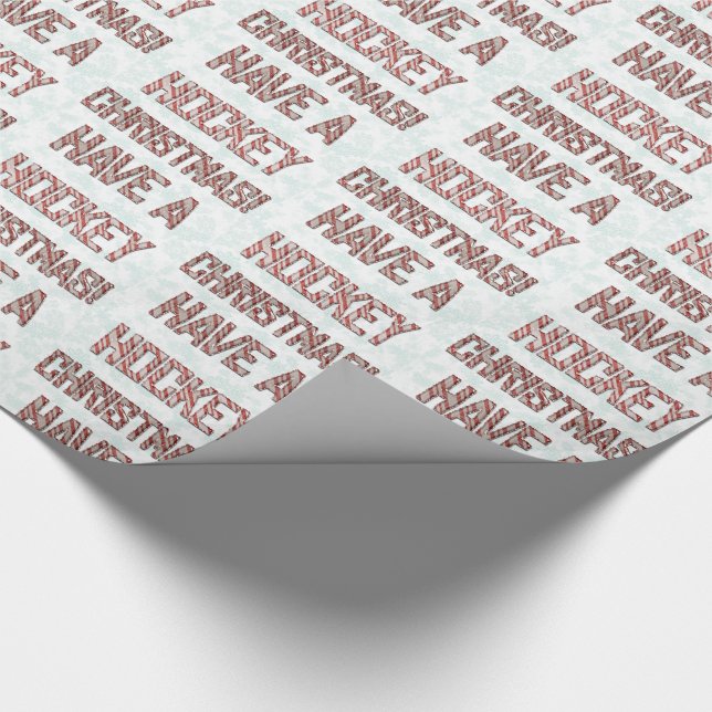 Regalo Tener Un Papel De Envoltura De Candy Cane Para Nav (Esquina)