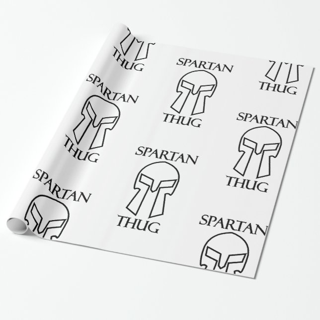 Regalo Thug espartano - Papel de envolvimiento brillante, (Desenrollado)