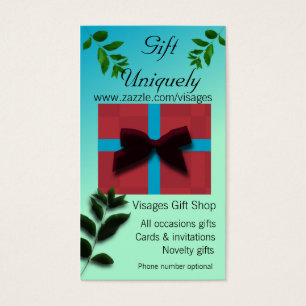 Regalo Tienda de regalos con tarjeta de visita clá