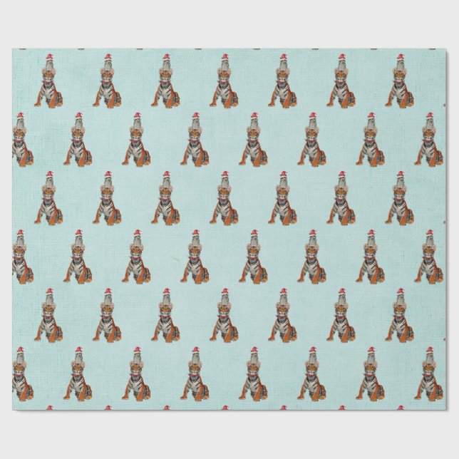 Regalo TIGRE FESTIVO Y papel de ajuste OWL (Superficie plana)