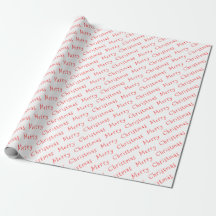 Tipografía navidad roja sobre papel de envolvimien