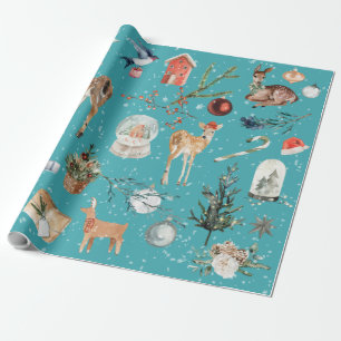 Regalo Todo Navidad Papel de envolver renos