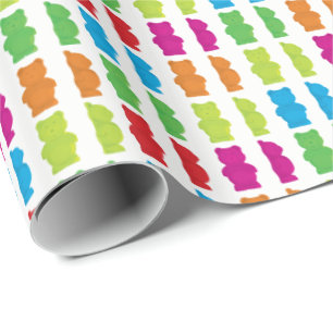Regalo Toneladas de papel de embalaje gomoso de los osos