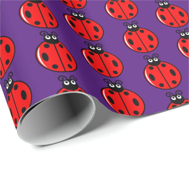 Regalo Tres Pequeños Ladybugs - Papel de envolvimiento ma (Esquina del rollo)