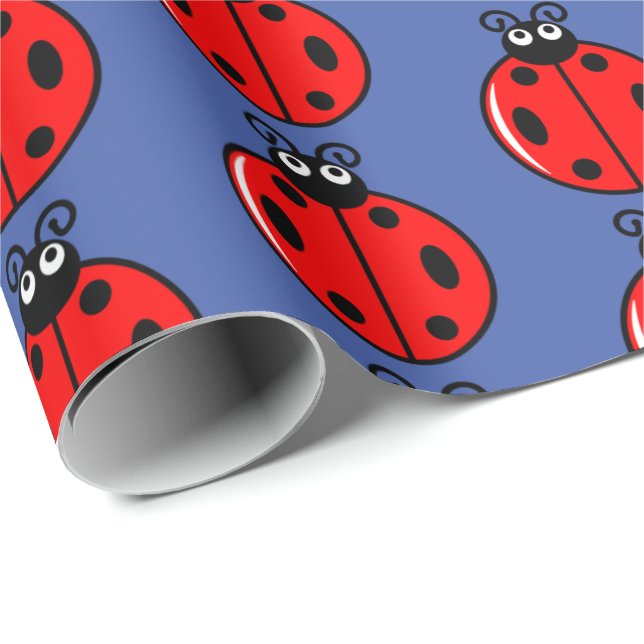 Regalo Tres Pequeños Ladybugs - Papel de envolvimiento ma (Esquina del rollo)