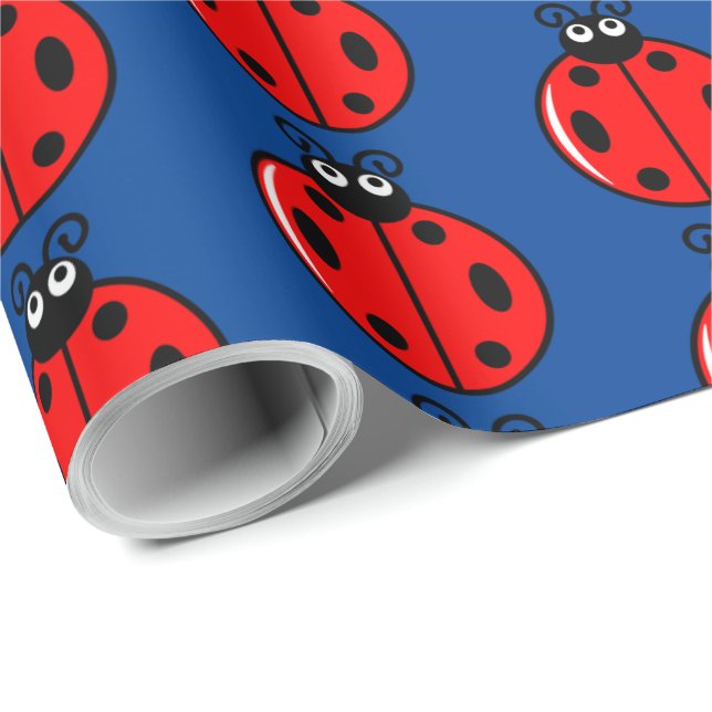 Regalo Tres Pequeños Ladybugs - Papel de envolvimiento ma (Esquina del rollo)