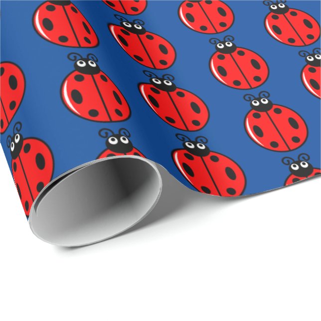 Regalo Tres Pequeños Ladybugs - Papel de envolvimiento ma (Esquina del rollo)