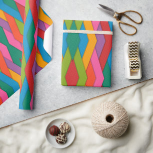 Regalo Triángulos coloridos de papel de envolvimiento bri