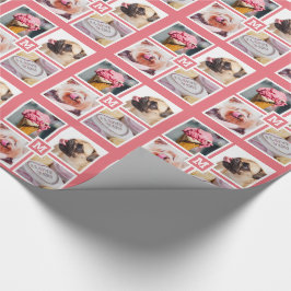 Regalo TUS 4 FOTOS y papel de envoltura de MONOGRAM