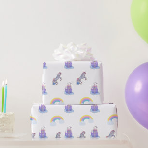 Regalo Un castillo de cuento de hadas y papel de envoltur