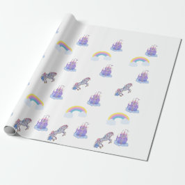 Regalo Un castillo de cuento de hadas y papel de envoltur