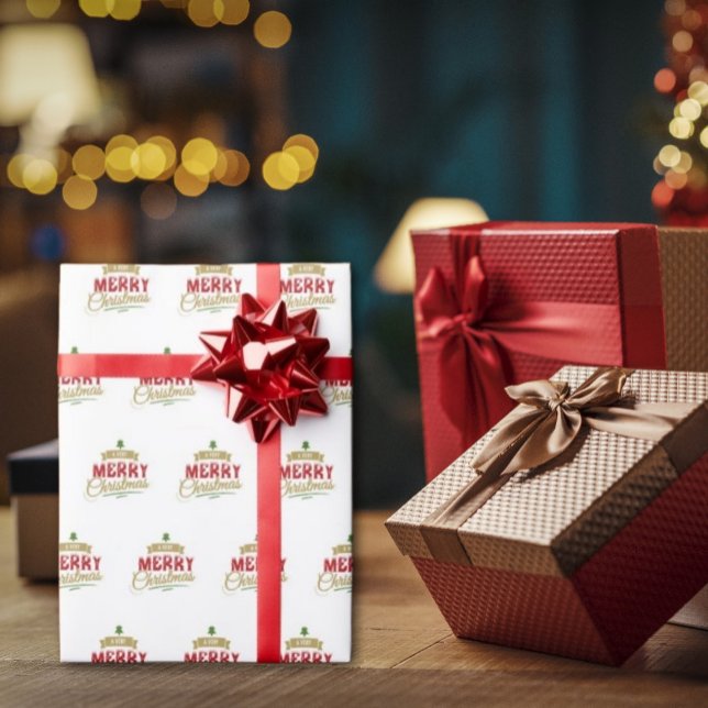 Regalo Un papel de envolvimiento muy alegre (A Very Merry Christmas Wrapping Paper; is a great way to show your holiday spirit.)
