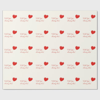 Regalo usted me casará papel de embalaje