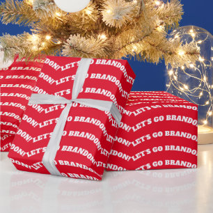 Regalo ¡VAMOS A BRANDON! PAPEL DE RAPAS ROJAS PARA navida