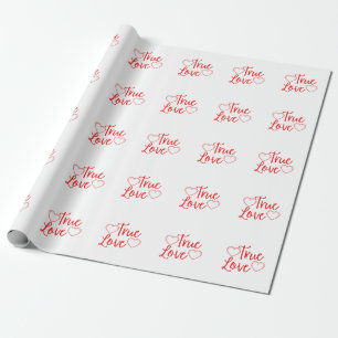 Regalo Verdadero amor rojo San Valentín papel de relleno