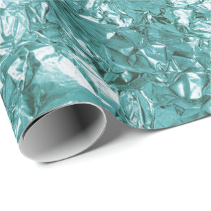 Regalo Verde acuático verde azulado del papel de alumini