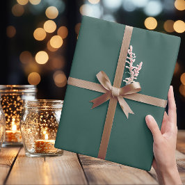 Regalo Verde azul oscuro de la fibra - Papel de envolvimi