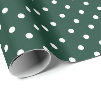 Regalo Verde Cazador| Papel de envolver de puntos de polk