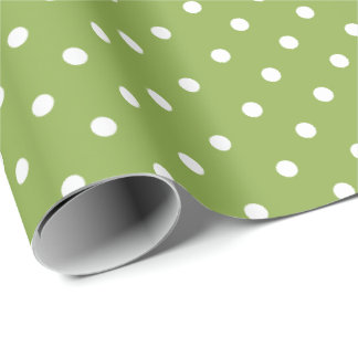 Regalo Verde lima | Papel de ajuste de puntos de polka bl