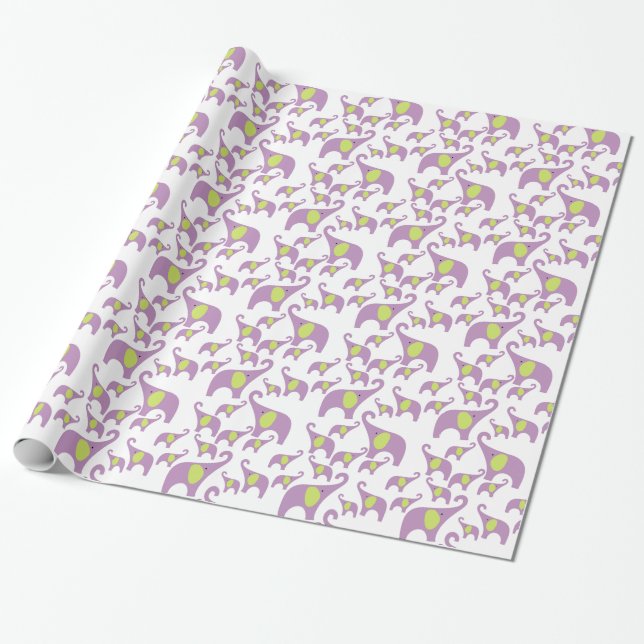 Regalo verde púrpura de la lavanda del papel de (Desenrollado)