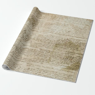 Regalo Viejo rollo del papel de embalaje de la letra de