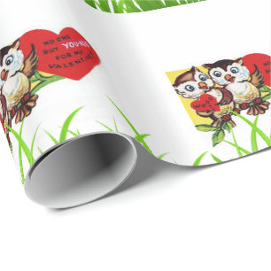 Regalo Vintage de la lechuza de papel de envolvimiento de