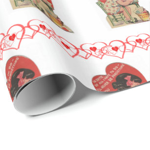 Regalo Vintage de papel de envolvimiento de el día de San