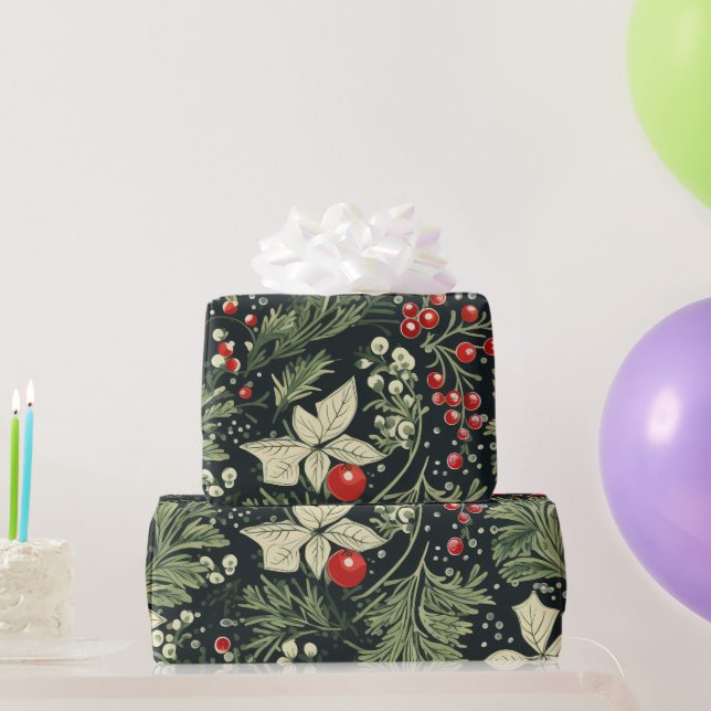 Regalo Vintage Elegant Navidades Patrón Papel de envolvim (Regalos de fiesta)